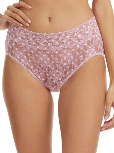 Hanky Panky Signature Lace Printed French Brief In Pink Frosting