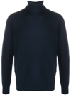 Drumohr Turtle-neck Sweater In Blu