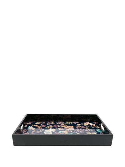 Etro Home Tray With Graphic Print In Black