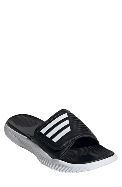 Adidas Originals Alphabounce Slide Sandal In Black/ White/ Black