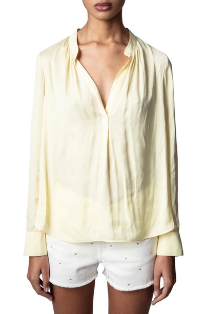 Zadig & Voltaire Tink Satin Blouse In Butter