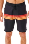 Rip Curl Mirage Surf Revival Stripe Board Shorts In Black