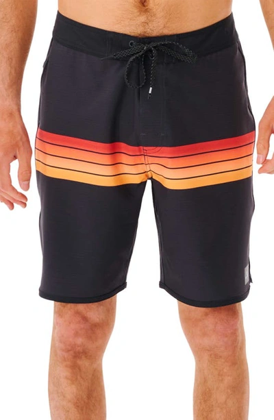 Rip Curl Mirage Surf Revival Stripe Board Shorts In Black