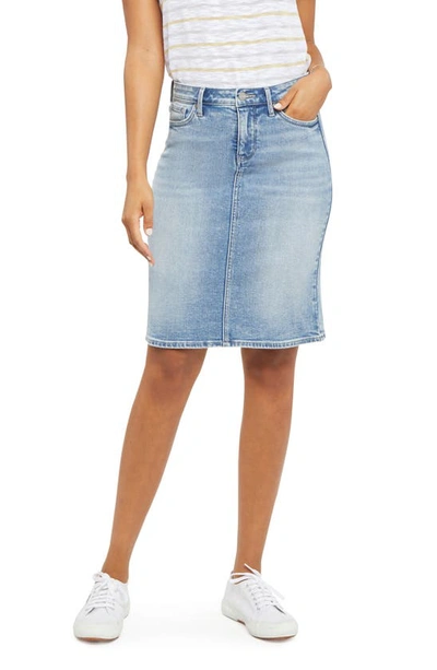 Nydj Petite 5-pocket Jean Skirt In Multi