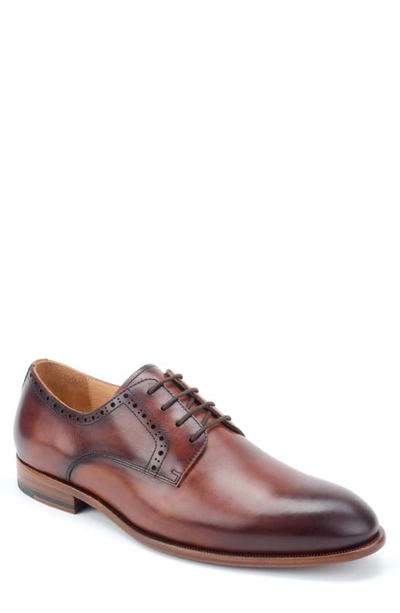 Warfield & Grand Keller Plain Toe Derby In Chestnut