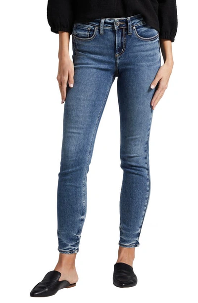 Silver Jeans Co. Suki Mid Rise Skinny Jeans In Indigo