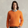 Ralph Lauren The Iconic Cable-knit Cashmere Sweater In Brazil Orange Heather