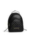 LOVE MOSCHINO BLACK BACKPACK WITH QUILTED DETAIL