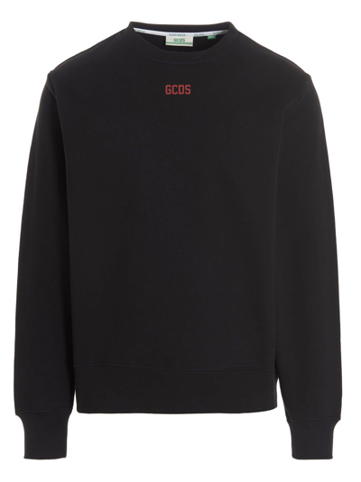 Gcds Cotton Jumper With Logo In Black