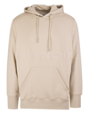 GIVENCHY MAN BEIGE HOODIE WITH GIVENCHY 4G EMBROIDERY