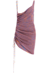 Isa Boulder Reversible Asymmetric Woven Midi Dress In Mars (orange)