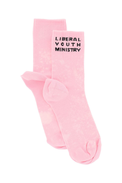 Liberal Youth Ministry Logo Sport Socks In Pink 3 (pink)