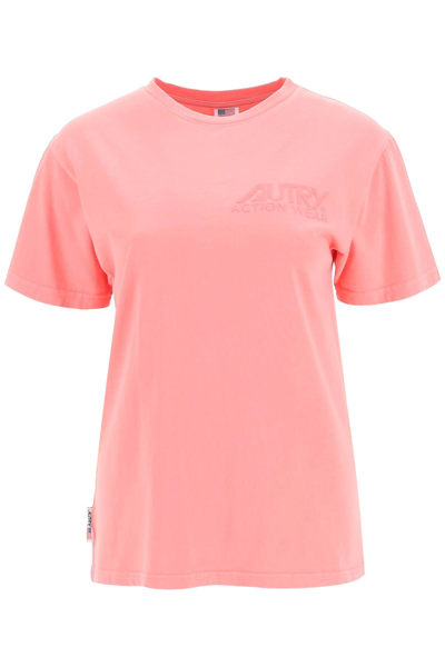 Autry Logo T-shirt In Pink