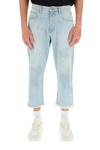 ERL WORN-OUT CROPPED JEANS