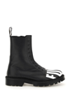 Vtmnts Leather Ankle Boots With Round Toe And Pull-tab In Black