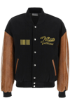 Vtmnts Colour-block Bomber Jacket In Black Brown (black)