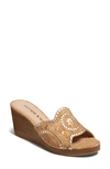Jack Rogers Women's Thompson Cork Wedge Sandals In Natural Co