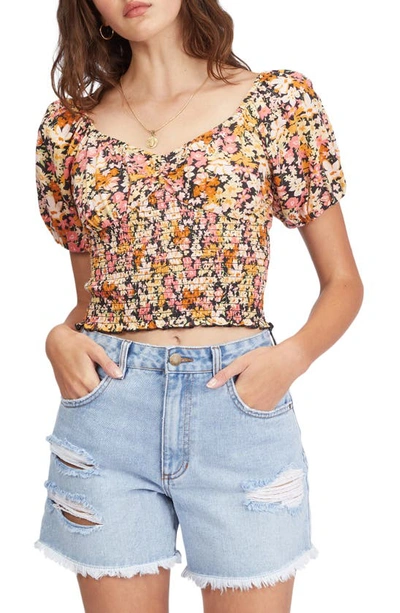 Billabong Get Along Smock Top In Black Multi | ModeSens