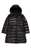 Moncler Girl's Moka Shiny Puffer Coat In Black