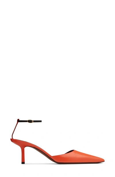 Neous Toliman Patent Pointed Toe Stiletto Pump In Orange