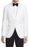 Jack Victor Ethan Trim Fit Solid Wool Dinner Jacket In White