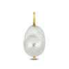 Amour 13-14mm Cultured Freshwater Baroque Pearl Pendant In 18k Yellow Gold (no Chain) In Yellow