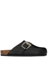 Saint Laurent Nichols Clogs In Smooth Leather In Black
