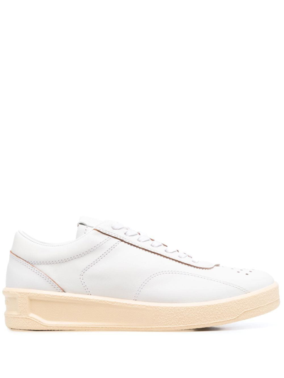 Jil Sander Logo Low-top Trainers In White