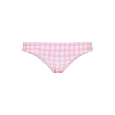 Ephemera Pink Gingham Bikini Briefs In Pink And White