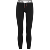 Off-white Black Leggings With Logo And Drawstring In Stretch Polyamide Woman In Black