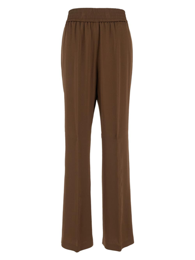 Fabiana Filippi Pyjama Style Trousers In Brown