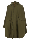 BURBERRY PACKAWAY TECHNICAL COTTON HOODED CAPE,8054444