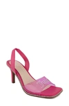 Juicy Couture Greysi Clear Strap Slingback Sandal In Bright Pink-p