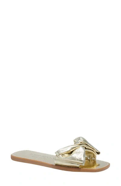 Kate Spade Bikini Slide Sandal In Pale Gold