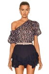 Isabel Marant Étoile Isabel Marant Etoile Liddy One-shoulder Top In Faded Black