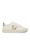 Veja Recife Chromefree Leather In White Platine In Extra White & Platine