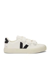 Veja Low-top Sneakers With Perforated Detailing And Rubber Sole In Extra White & Black