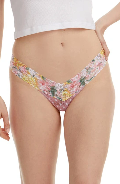 Hanky Panky Print Lace Low Rise Thong In Double Life