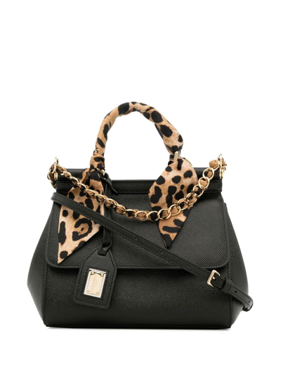 Dolce & Gabbana Mini Sicily Top-handle Bag In Black