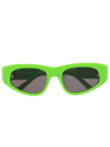 Balenciaga Dynasty D-frame Sunglasses In Green