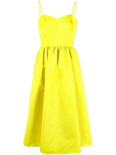 P.a.r.o.s.h Mid-length Flared Dress In Yellow