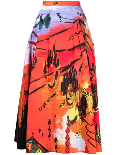 Shiatzy Chen Circus Collection A-line Skirt In Multicolour