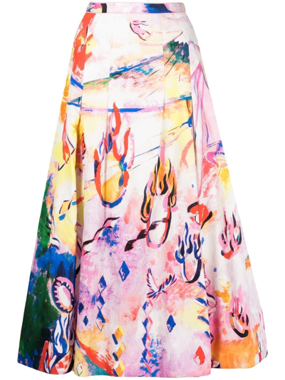 Shiatzy Chen Circus Collection A-line Skirt In Pink