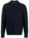 Jil Sander Crew-neck Pullover Jumper In Blau
