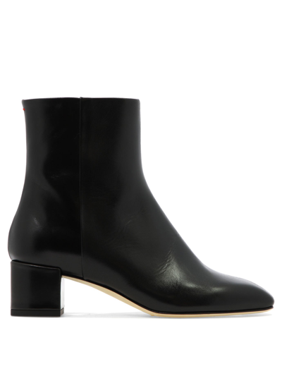 Aeyde 45nn Linn Leather Ankle Boots In Black
