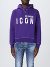 Dsquared2 Icon  Cotton Sweatshirt In Violet