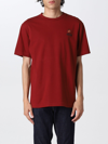 Kenzo Boke Flower Patch Round-neck T-shirt In Burgundy