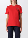 Kenzo Tiger Tail K Logo-embroidered T-shirt In Red