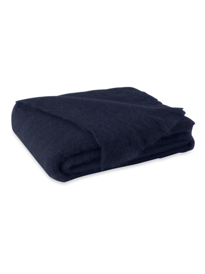 Lands Downunder Landsdown Under Mohair Throw In Navy