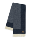 Lands Downunder Border Herringbone Throw In Navy